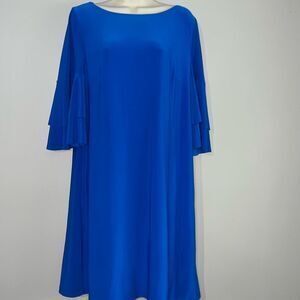 Lauren Ralph Lauren flutter bell sleeved midi dress